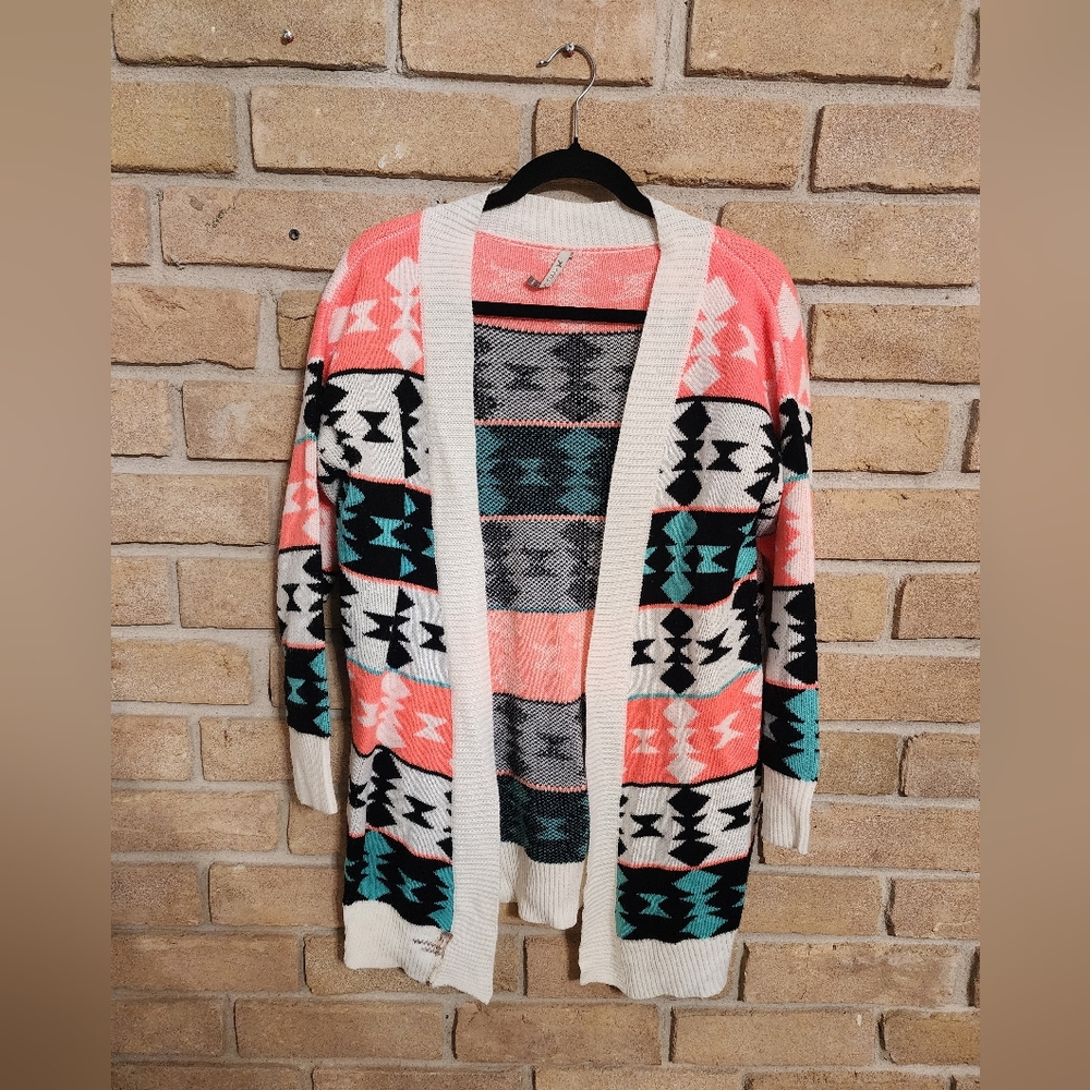 Coco Love Size Medium Multi Color Sweater Cardigan